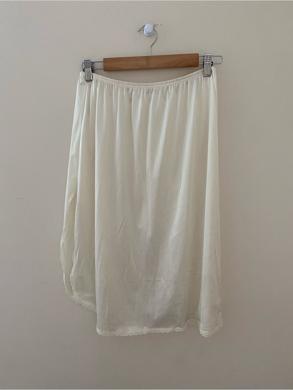 Vintage Vanity Fair Light Cream Half Slip Lace trim Skirt - lingerie